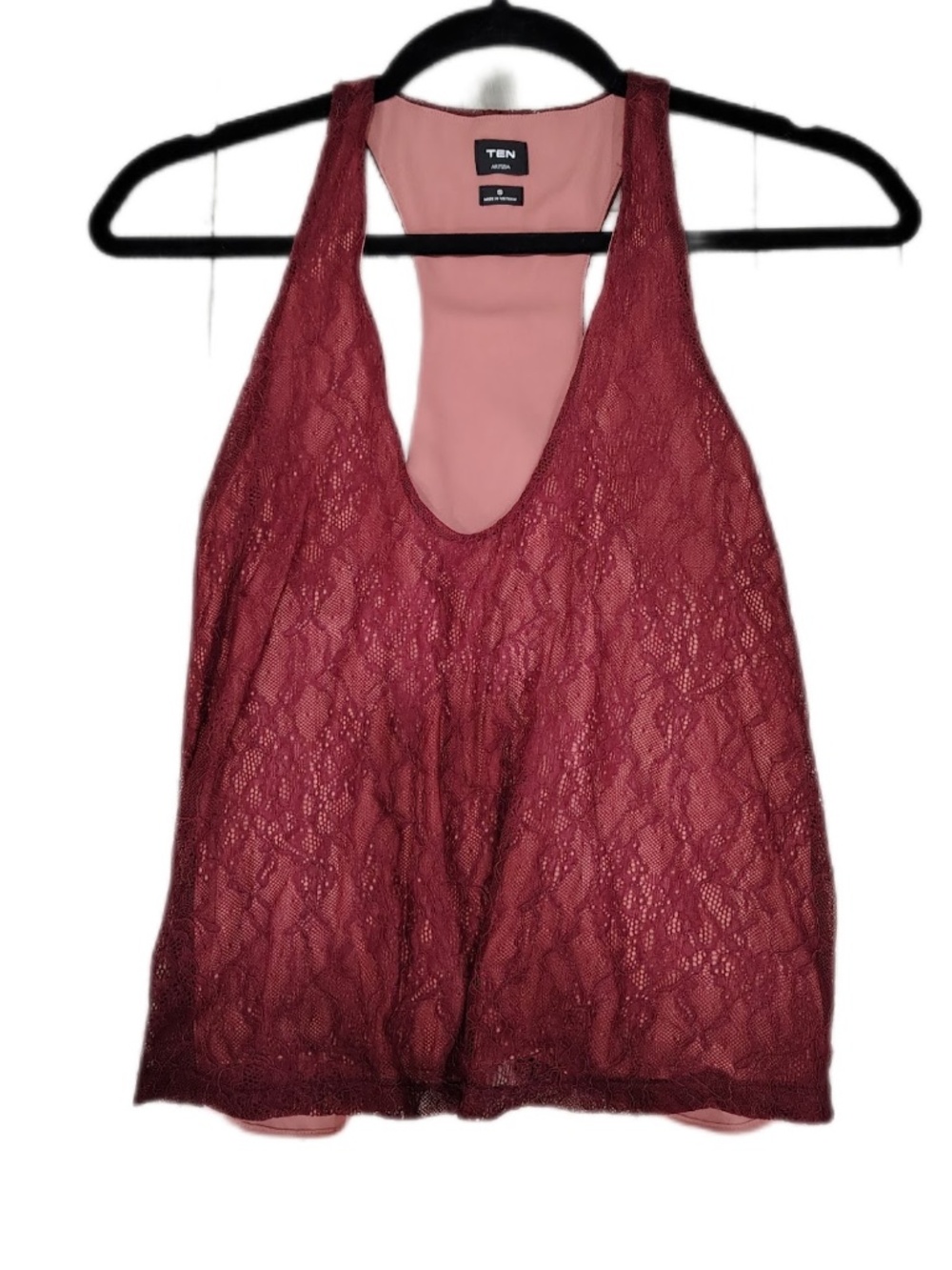 Aritzia Maroon Lace Tank